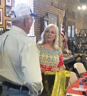 Guest presenter Debbie Vandevender answers question following her presentation at the Kemper County Historical Association meeting early this month.